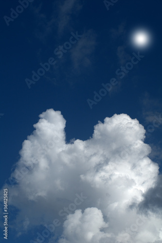 blue sky with clouds white  nature  day  weather  heaven cloudy  air  sun  fluffy  light  cloudscape  atmosphere  bright  cumulus  space 