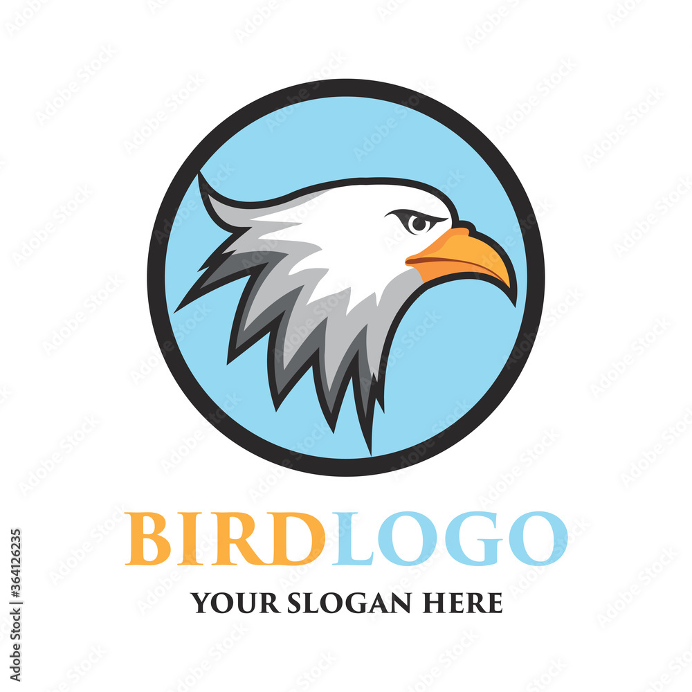 Obraz premium bird logo with text space for your slogan tagline, vector illustration