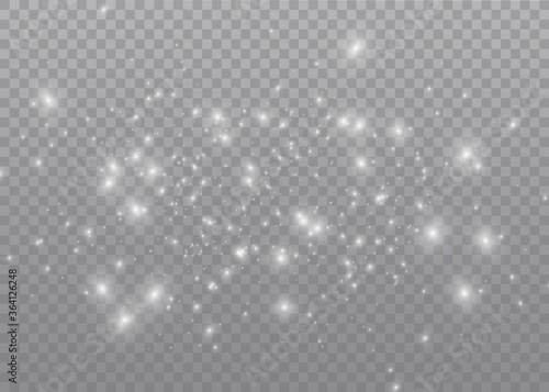 White dust sparks.