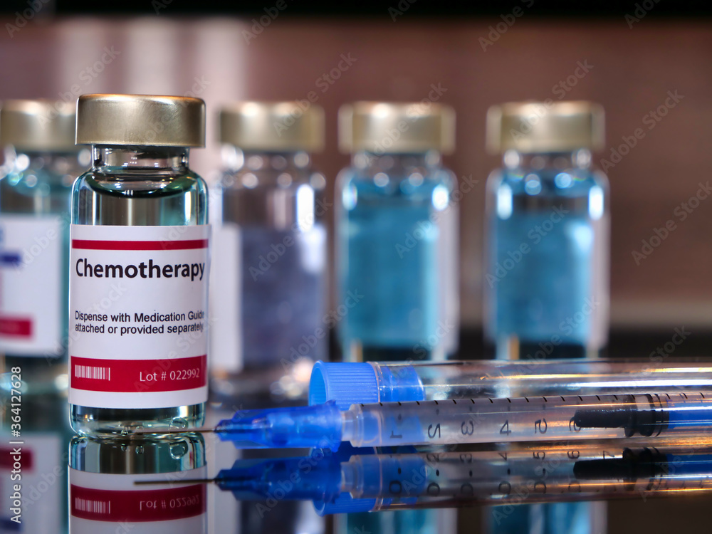 Vial of chemotherapy with syringe Stock Photo Adobe Stock
