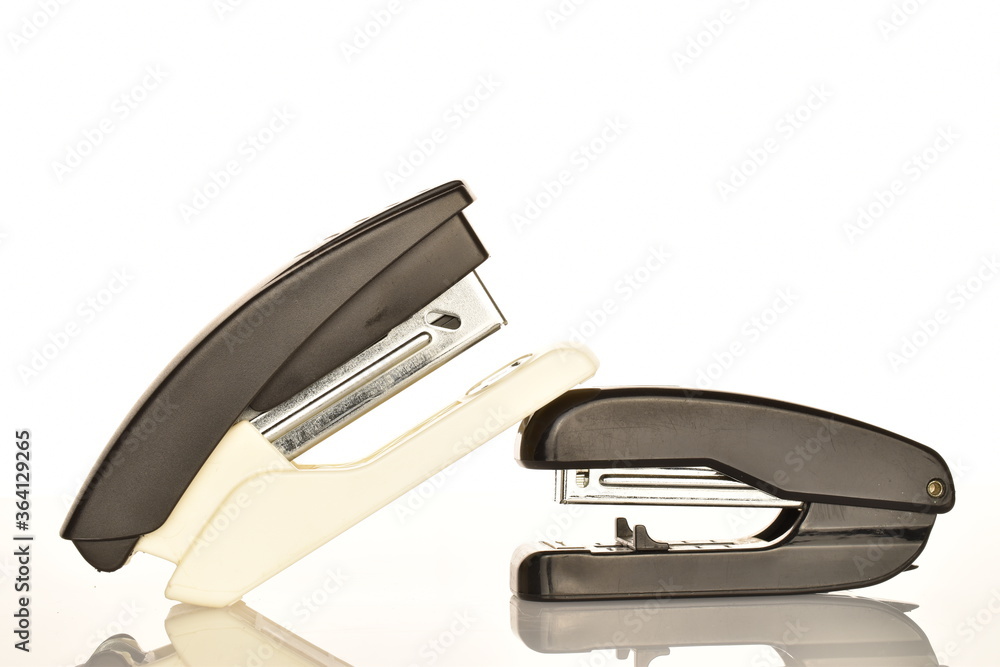 Stationery stapler, close-up, isolated on white. Stationery stapler, close-up, isolated on white.