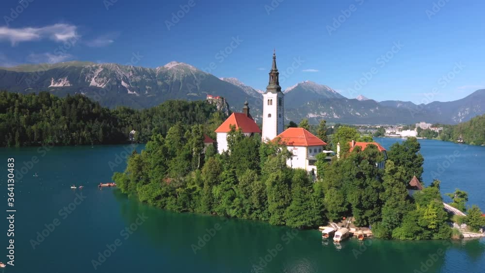 Pilgrimage Church of the Assumption of Maria, Cerkev Marijinega Vnebovzetja, Lake Bled, Slovenia Pilgrimage Church of the Assumption of Maria, Cerkev Marijinega Vnebovzetja, Lake Bled, Slovenia