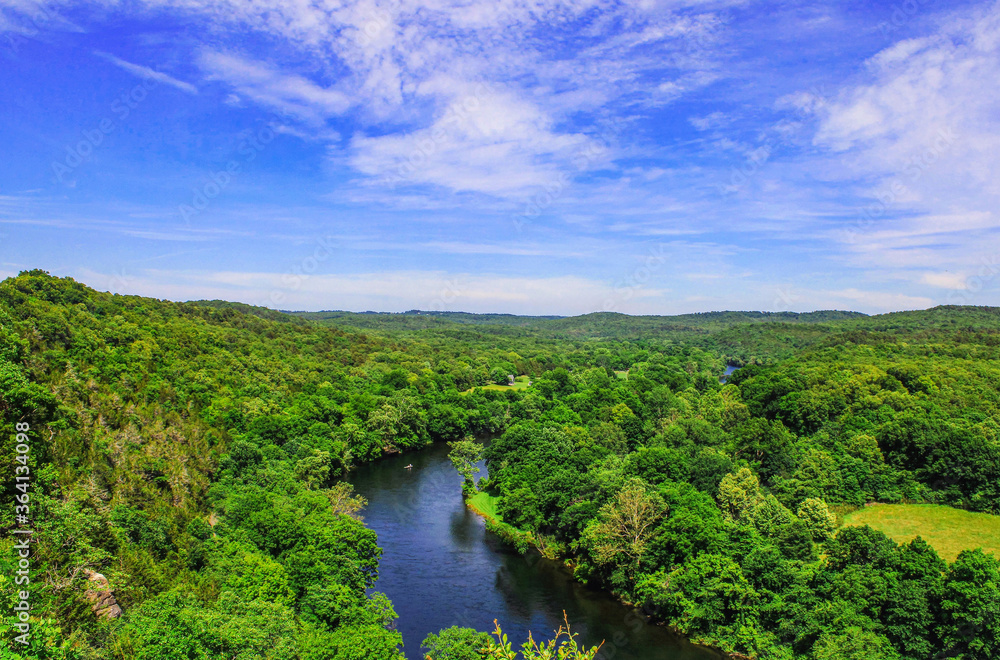 Overlooking the Norfork River in Norfork, Arkansas 