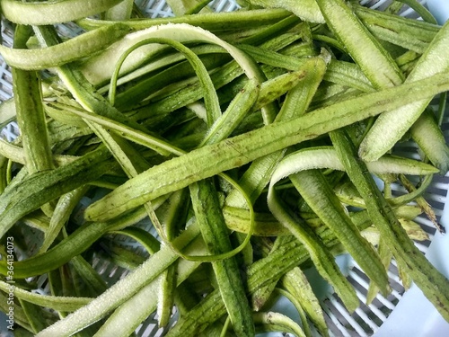 Fresh vegetable peals.