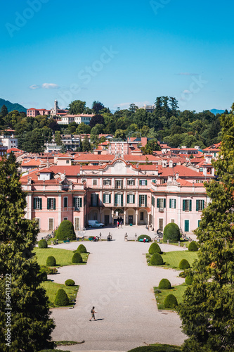 View of the Estense palace, ancient noble residence in Varese