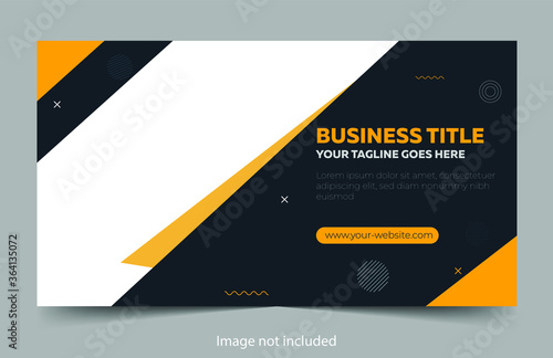 Modern banner template design with geometric elements