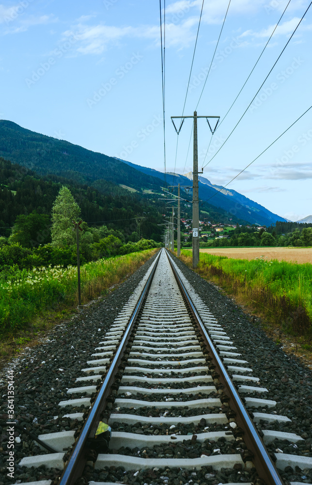 Rail in Greifenburg, Austria.