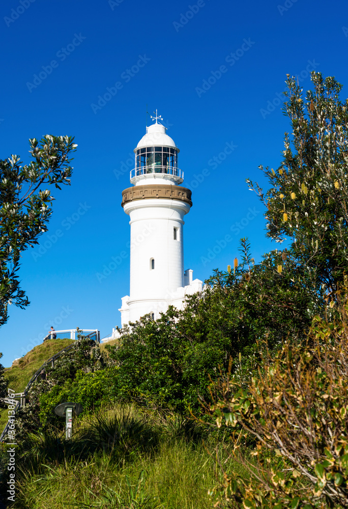 Cape Byron Bay Lighthouse in New South Wales, Australia. 