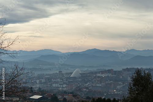 Panoramic view of Oviedo  Spain