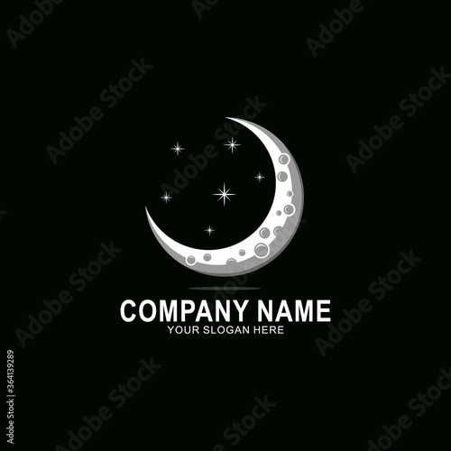 Moon and stars design template