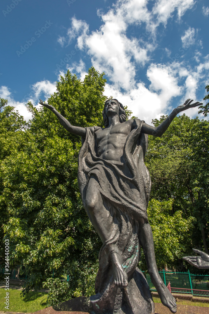 Czestochowa, Poland, June 23, 2020: The mystery of the Holy Rosary around Jasna Gora. Glorious secrets, 