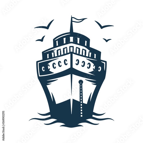 Element of cruise ship, vacation travel transport
