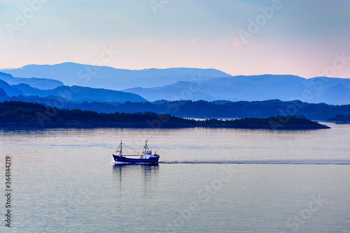 Fishing boat at dawn