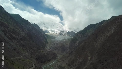 The background of Nanga Parbat Mountain locally known as Diamer, is the ninth highest mountain in the world at 8,126 metres above sea level. photo