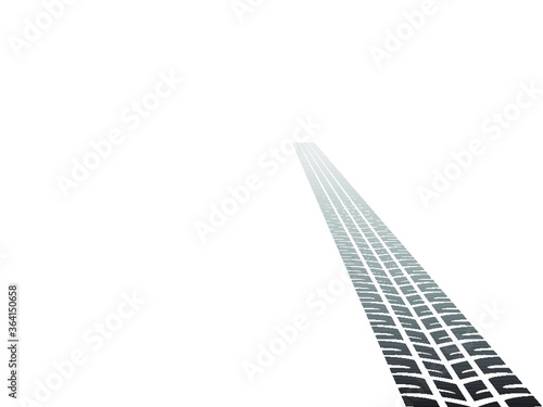 Vector Print Textured Tire Track . Design Element .Bike thread silhouette . Dirty rubber tire tracks