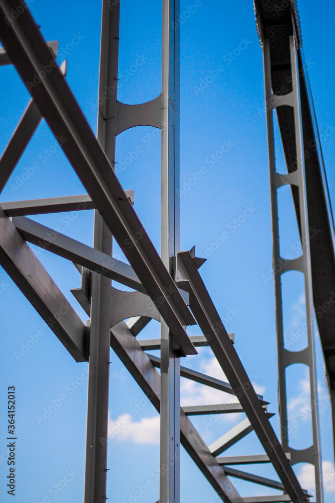 Naklejka premium steel structure of a steel bridge