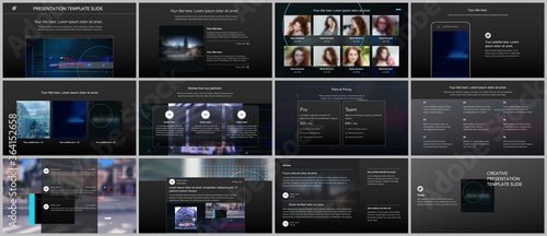 Vector templates for website design, presentations, portfolio. Templates for trendy technology design modern electro music presentation slides, flyer, leaflet, brochure cover, annual report.