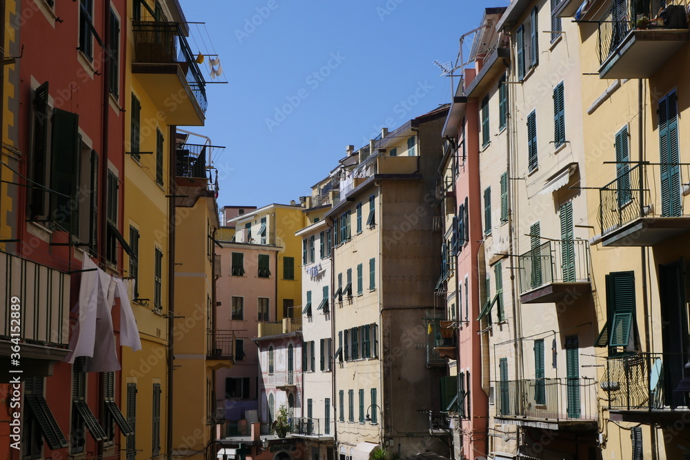 Rue Village Ancien Italie Couleur