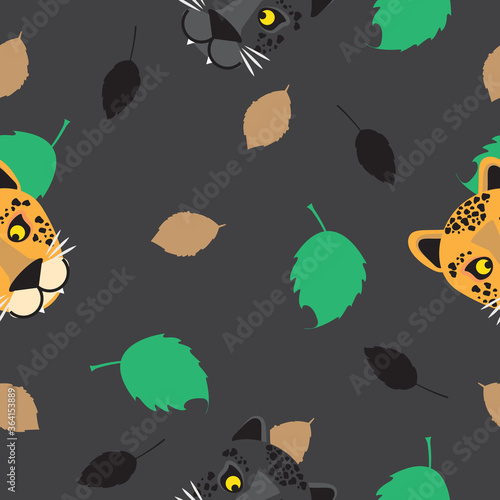 Photography Animal (wild cat) Seamless pattern