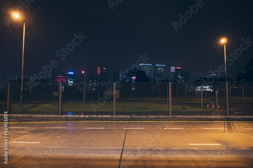 Photography View at the city at night, city of Hong Kong China.