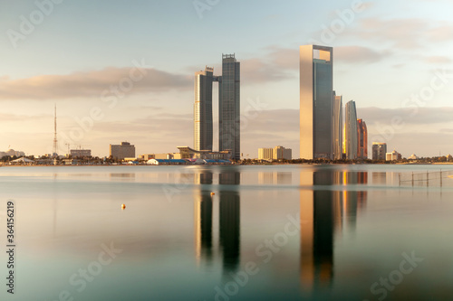 Abu Dhabi cityscape during peaceful morning
