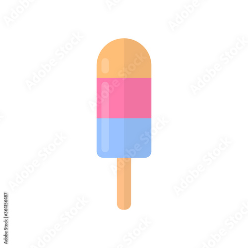 Ice cream symbol. Popsicle isolated vector illustration. Cold summer food.