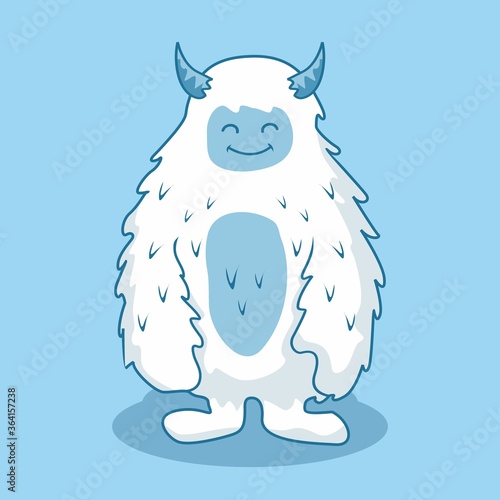 Yeti Cartoon Isolated Himalayan Snowman Illustration