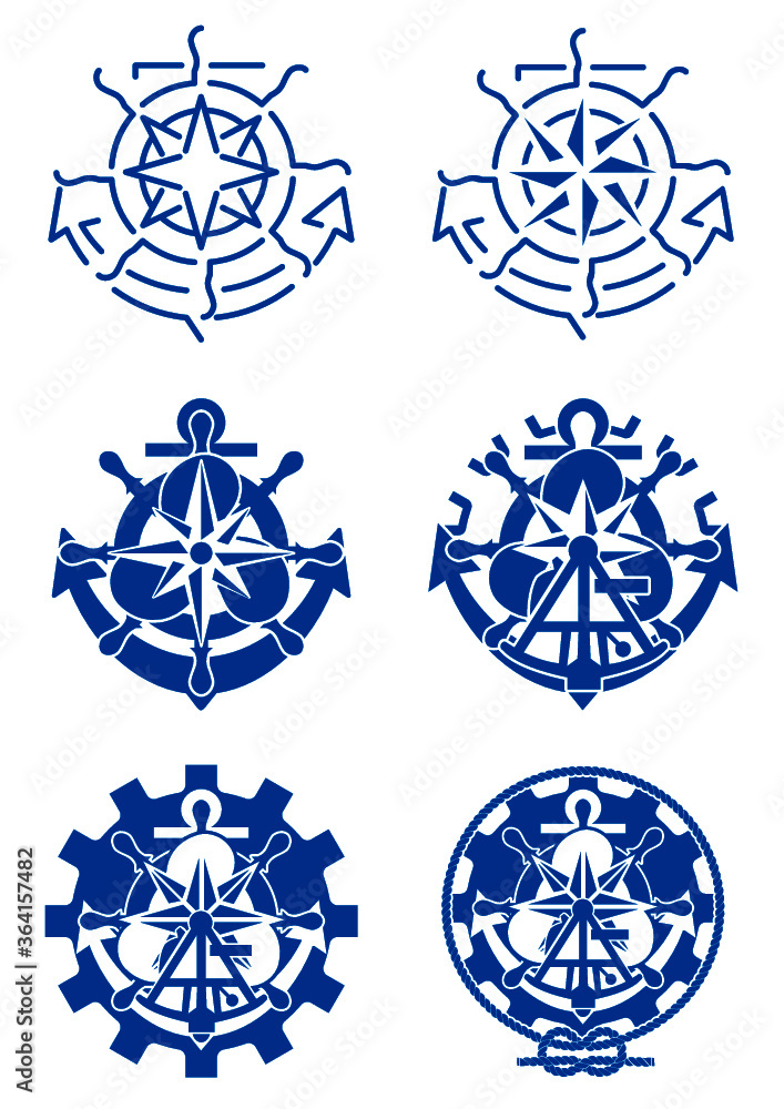 Nautical symbols from minimal to overkill Nautical symbols from minimal to overkill