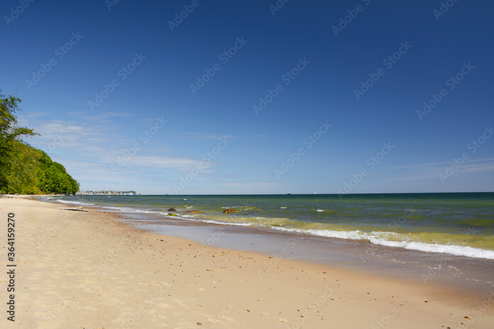 sandy beach on the Baltic Sea in Poland 