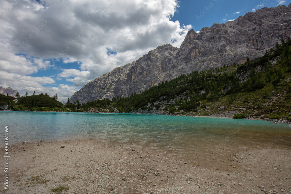 Lake Sorapis Italian alps Dolomites