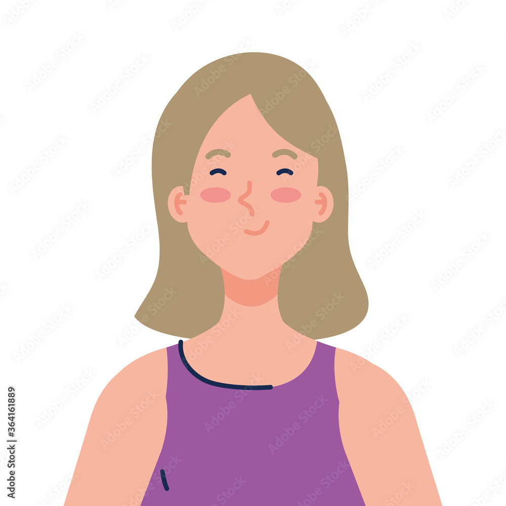 pretty young woman on white background vector illustration design pretty young woman on white background vector illustration design