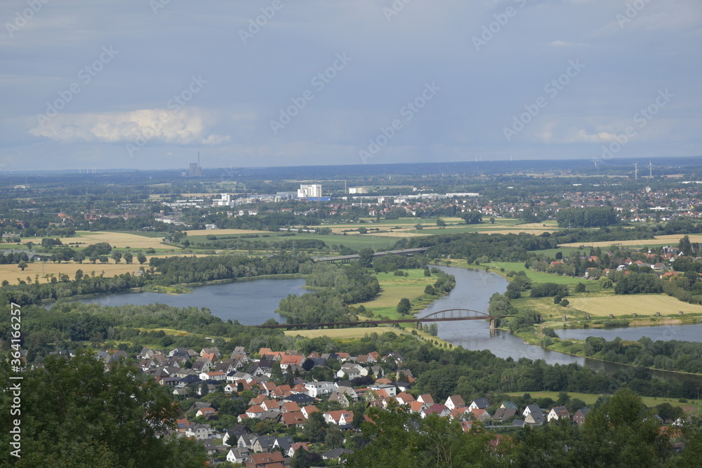 Ausblick Porta Westfalica zur Weser