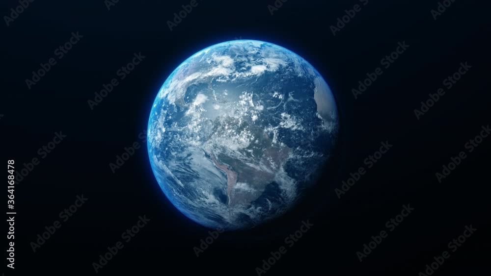 Rotating planet Earth from space. Seamless loop animation. Textures from the NASA website Rotating planet Earth from space. Seamless loop animation. Textures from the NASA website