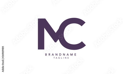 
Alphabet letters Initials Monogram logo MC, CM, M and C
