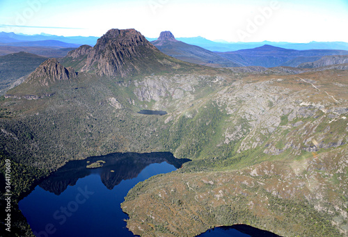 Aerial view of cradle mountain Tasmania  Australia