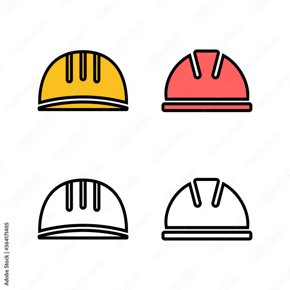 set of Helmet icons. Motorcycle helmets. Racing helmet. construction helmet icon. Safety helmet set of Helmet icons. Motorcycle helmets. Racing helmet. construction helmet icon. Safety helmet