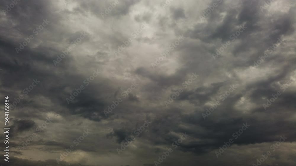Time lapse storm is coming. Dramatic rain clouds approach the hill Time lapse storm is coming. Dramatic rain clouds approach the hill