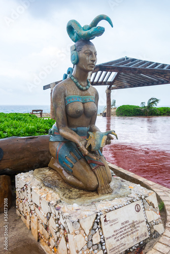 Goddess Ixchel statue in Isla Mujeres Quintana Roo photo