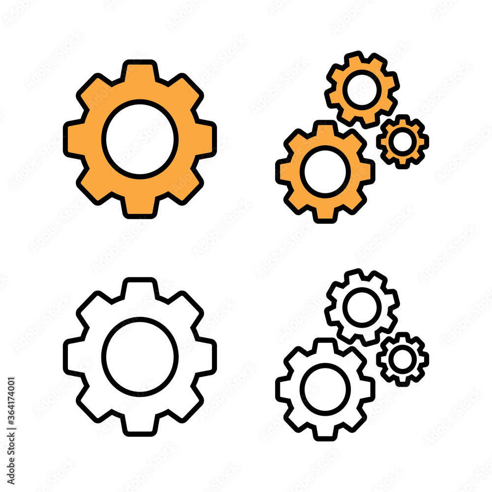 Set of setting Icons. ting vector icon. Cog tings Icon Symbol. Gear