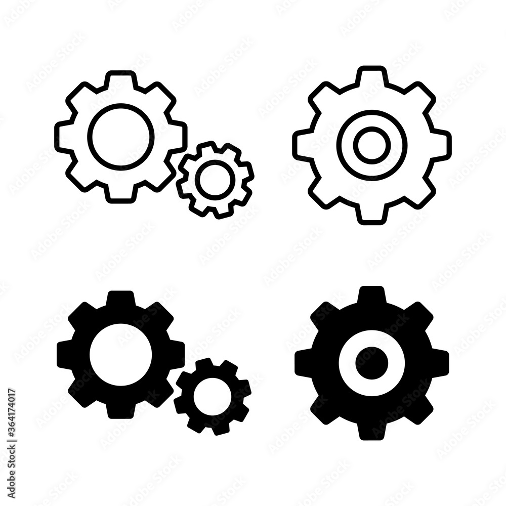 Set of setting Icons. ting vector icon. Cog tings Icon Symbol. Gear Set of setting Icons. ting vector icon. Cog tings Icon Symbol. Gear