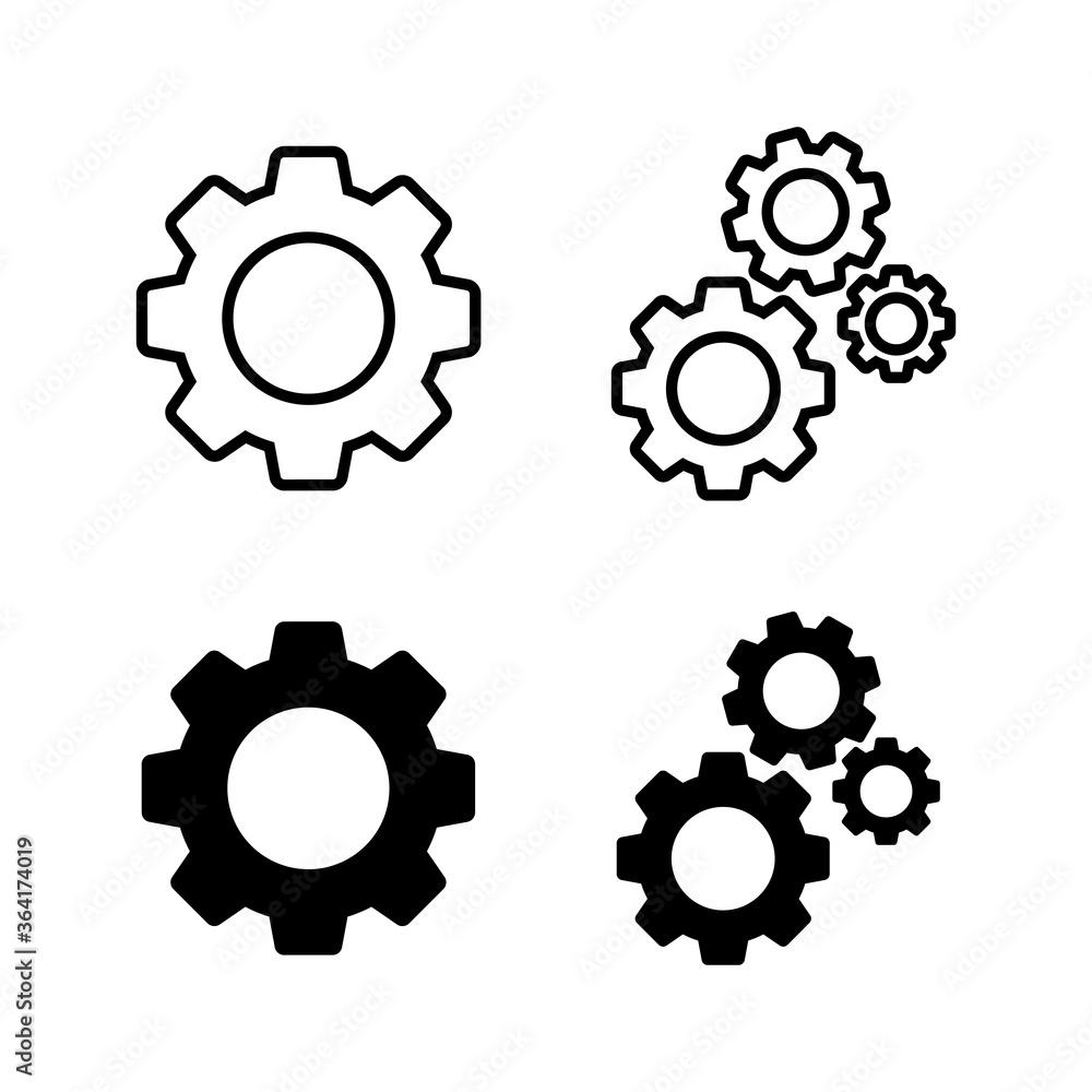 Set of setting Icons. ting vector icon. Cog tings Icon Symbol. Gear Set of setting Icons. ting vector icon. Cog tings Icon Symbol. Gear