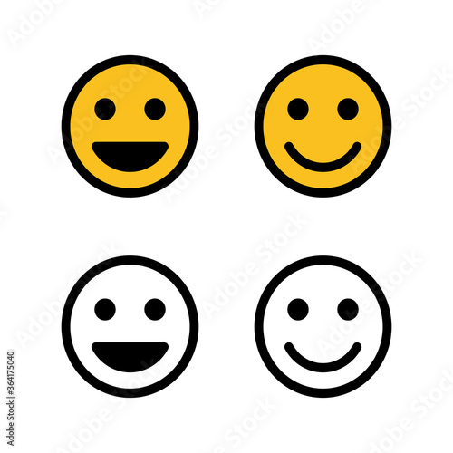 Set of Smile icons. Smile vector icon. Emoticon Icon vector. Emoji
