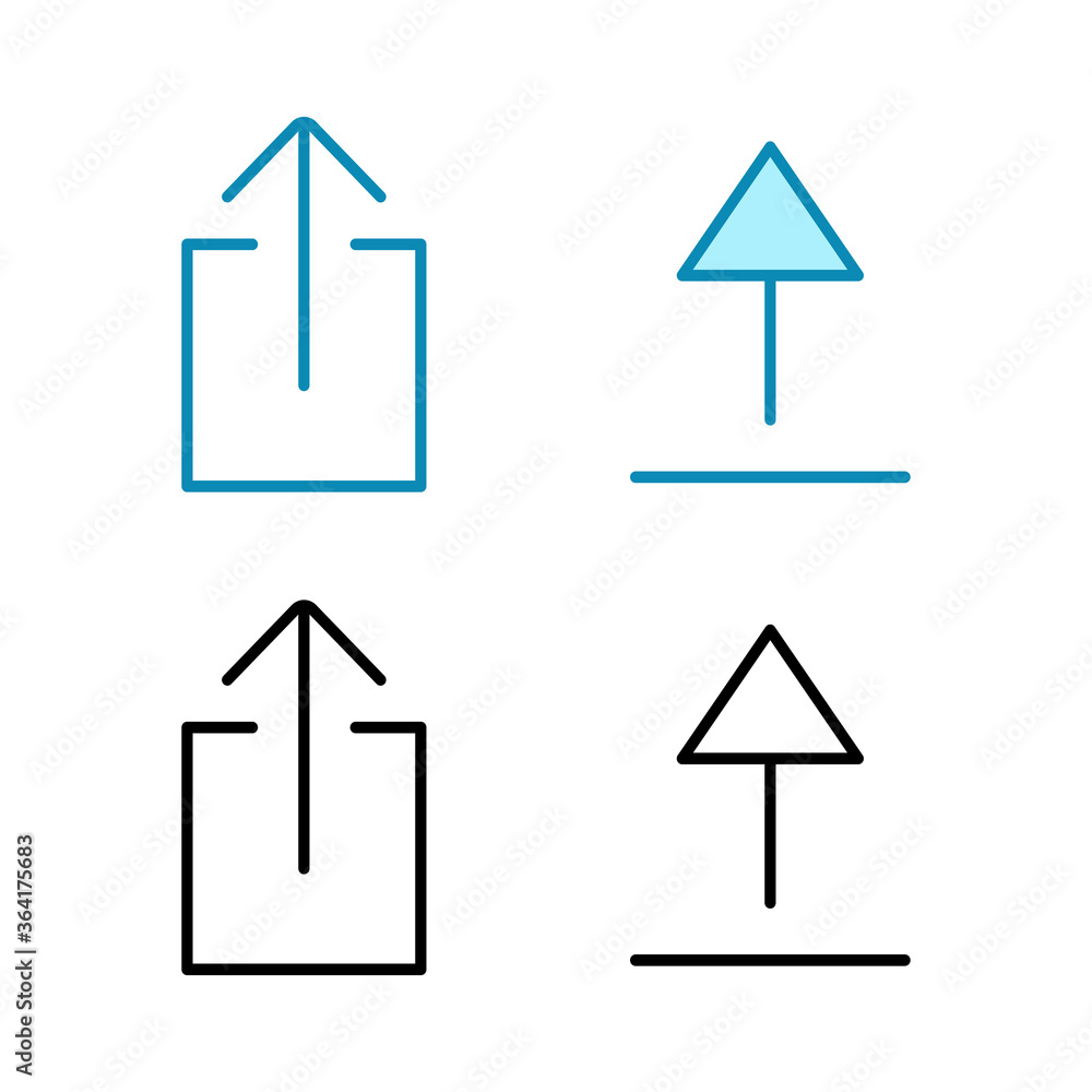Set of Upload icons. Upload sign icon. Upload button. Load symbol. Set of Upload icons. Upload sign icon. Upload button. Load symbol.