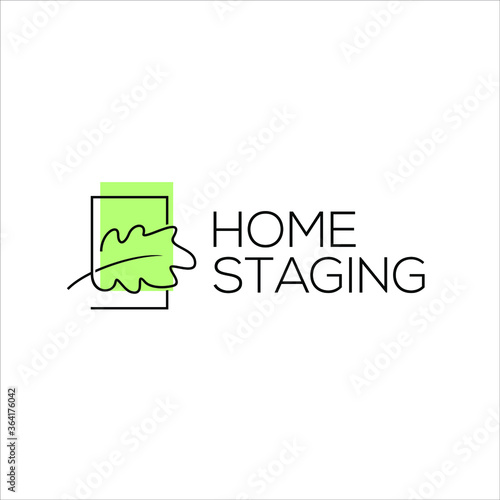 home staging logo wooden living interior design architecture element