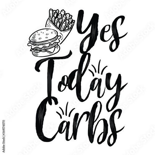 Yes today carbs with vegetable illustration