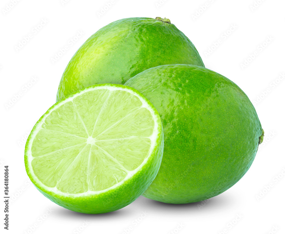 lime or green lemon isolated on white background lime or green lemon isolated on white background