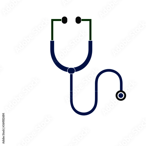 stethoscope on a white background pure illustration design for company or medical brand.