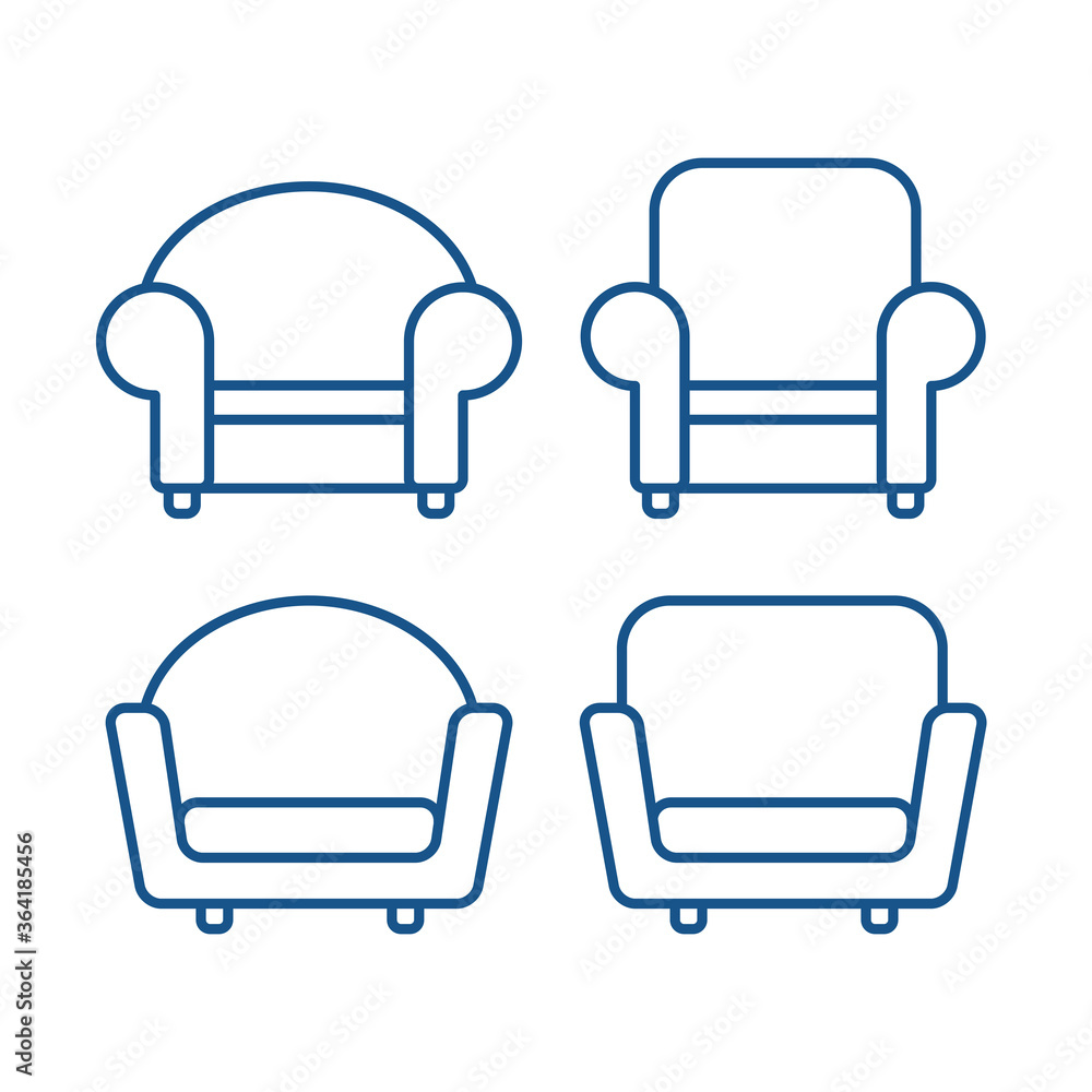 Set of Collection Sofa Icon in outline style. Simple, modern and minimalist. Easy to use. Vector Illustration. Can use for web, apps, or any media. Couch with different style. Living Room Elements. Set of Collection Sofa Icon in outline style. Simple, modern and minimalist. Easy to use. Vector Illustration. Can use for web, apps, or any media. Couch with different style. Living Room Elements.
