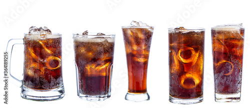 clipping path cola isolated on white background