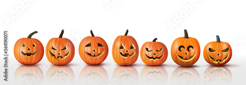 Set of realistic Halloween